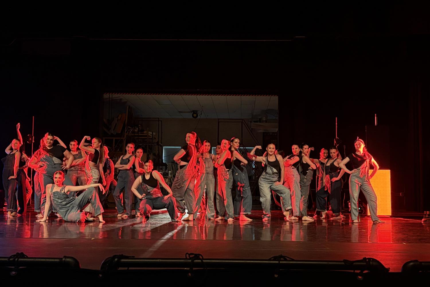 Dancers posing at the end of a dance 