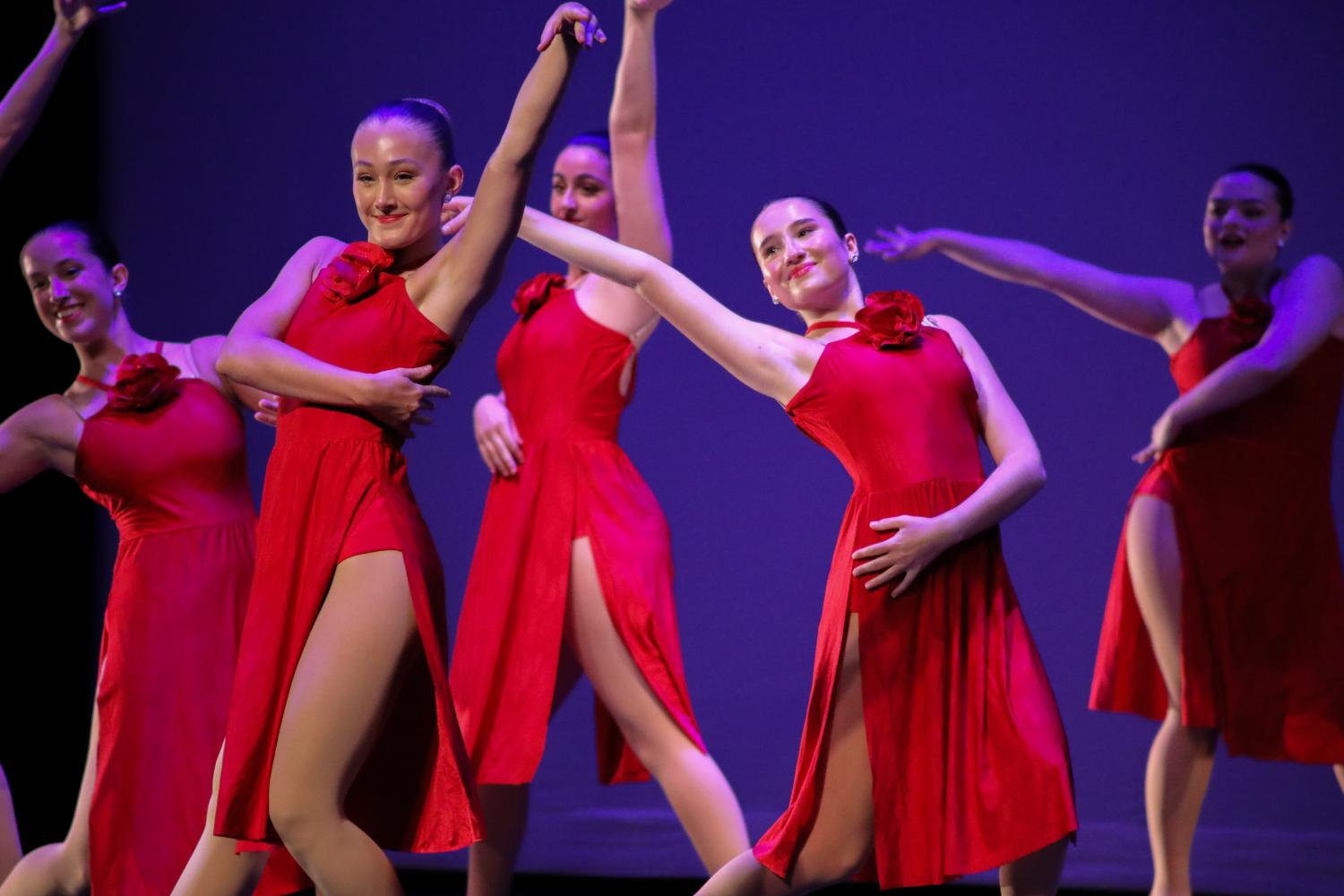 Jazz Dancers in Red dresses