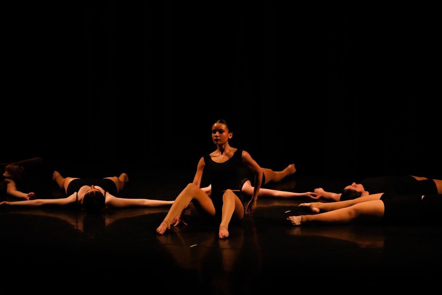 Contemporary Dancer sitting on the floor